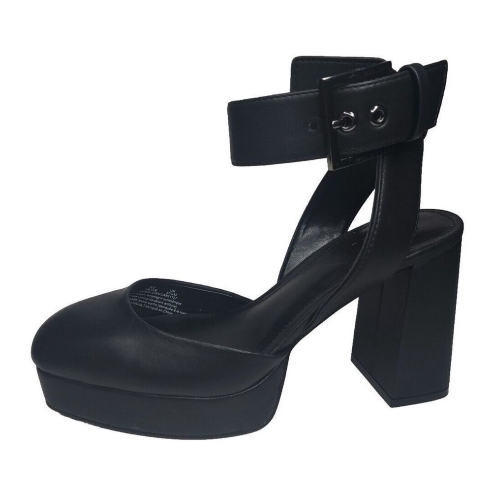 🆕DKNY Leather Ankle Strap Platform Heels